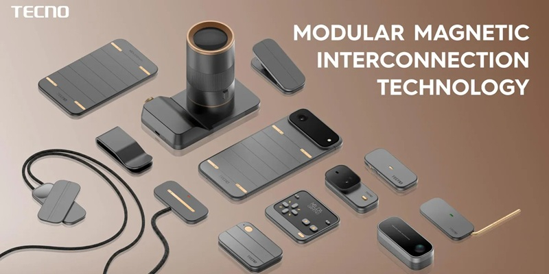 Текно представила концепцію модульного магнітного телефону, натхненну Project Ara від Google