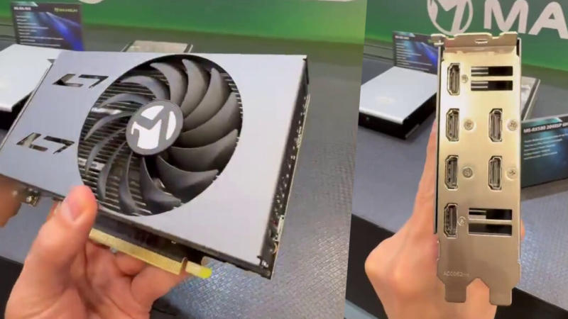 МаксСан презентував на Computex 2026 десятилітню Radeon RX 580 з шестипортовим виходом HDMI