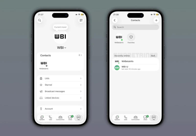 WhatsApp оголосить список онлайн‑контактів окремо від решти списку користувачів