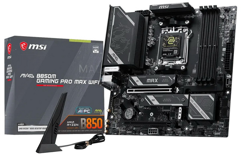 MSI представила бюджетну материнську плату MAG B850M Gaming Pro Max WIFI з новими можливостями розгону та підтримкою PCIe 5.0 x16