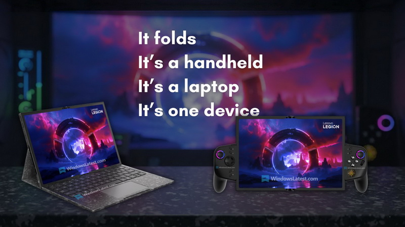 Леново презентує на MWC 2026 концептуальну портативну ігрову консоль Legion Go з гнучким екраном