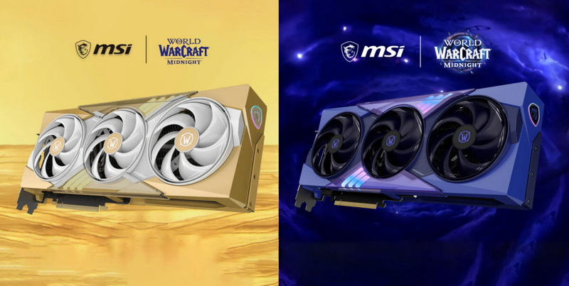 MSI представила нові карти GeForce RTX 5070 у версіях Light Edition та Void Edition, натхненні World of Warcraft: Midnight