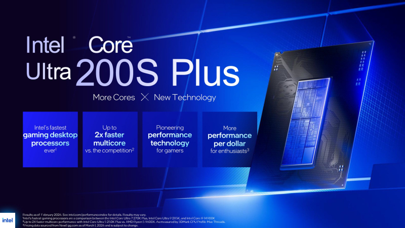 Інтел несподівано випустив настільні процесори Core Ultra 200S Plus: більше ядер, прискорена пам’ять і знижена вартість