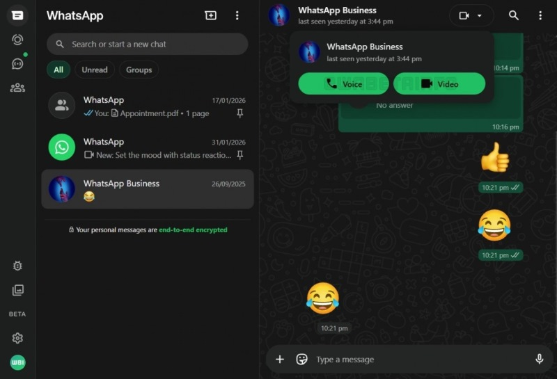 Веб‑версії WhatsApp дозволять голосові та відеодзвінки через 11 років після запуску.