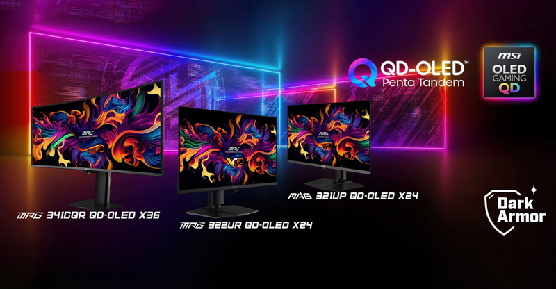 MSI впроваджує панелі Samsung QD‑OLED Penta Tandem у ігрові монітори