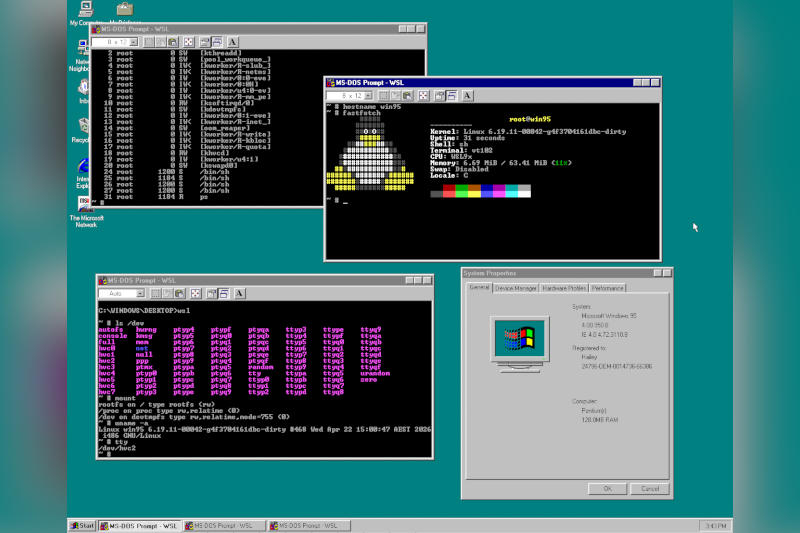 «Неймовірний трюк»: дівчина запускає сучасний Linux на Windows 95