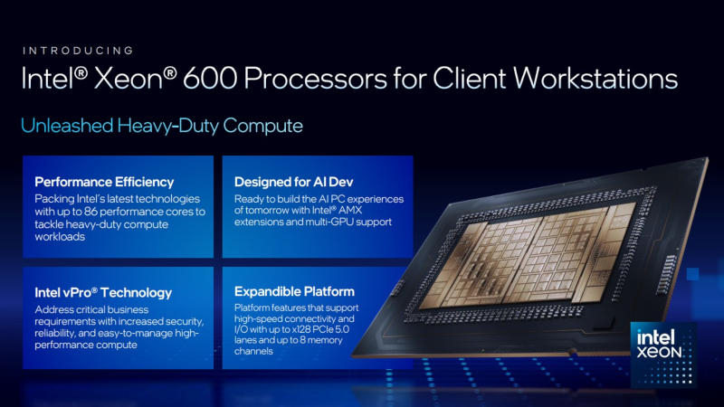 Інтел випустив Xeon 600 для робочих станцій – максимум 86 ядер, можливість розгону та вартість до $7 699