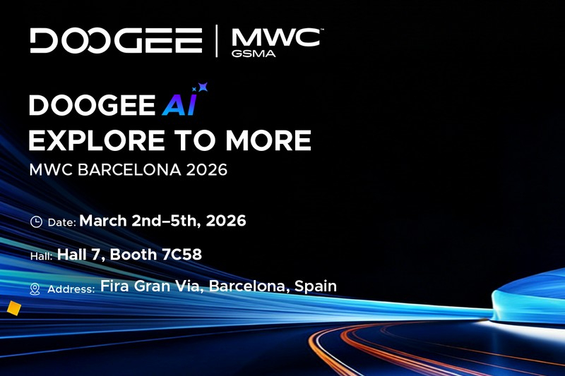 Doogee представить на MWC 2026 смарт‑пристрої, захищений смартфон і Visible AI.