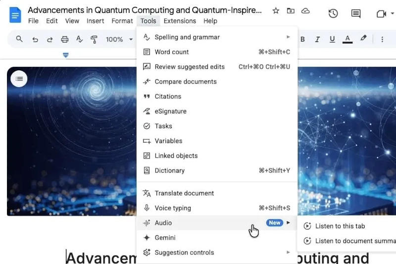 «Google Docs тепер вміють швидко підсумовувати документи»
