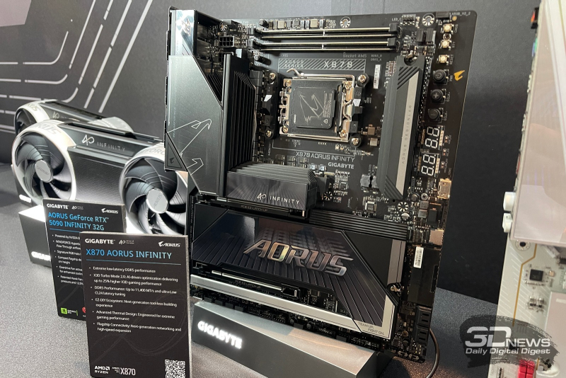 Гіґабайт випустила плати X870E Aorus Infinity Next з унікальними пористими радіатором і X870 Aorus Infinity, орієнтовані на прискорення роботи пам’яті
