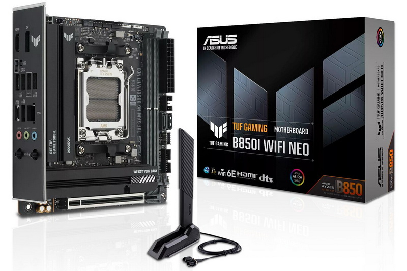 Асус випустила першу міні‑ITX плату серії TUF – модель TUF Gaming B850I WIFI Neo для процесорів Ryzen